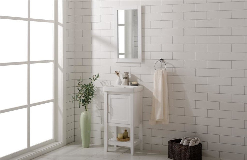 Legion Furniture Colby Single-Sink Vanity, White, 18"