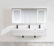 84x36 LLRR, Recessed Or Surface Mount Medicine Cabinet 12 Shelves, LED