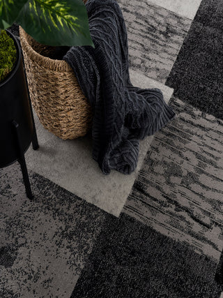 Rug Branch Modern Geometric Checkered Grey Black Runner Rug - 2'x13'