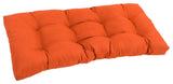 42"X19" Squared Solid Spun Polyester Tufted Loveseat Cushion, Tangerine Dream