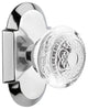 Cottage Plate Single Dummy Crystal Egg and Dart Knob, Bright Chrome, COTCED