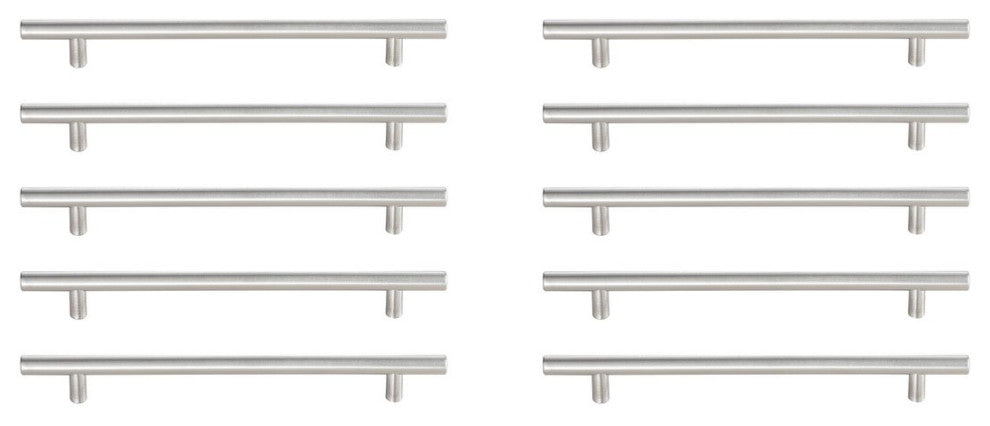 PL400-7-NK-10PK 7-9/16" Center to Center Brushed Nickel Bar Pull, Set of 10