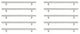 PL400-7-NK-10PK 7-9/16" Center to Center Brushed Nickel Bar Pull, Set of 10