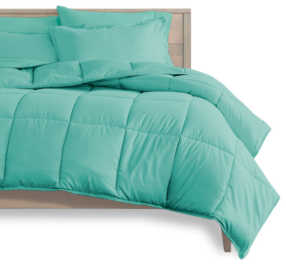 Bare Home 5-Piece Twin Bed-in-a-Bag, Turquoise, Turquoise