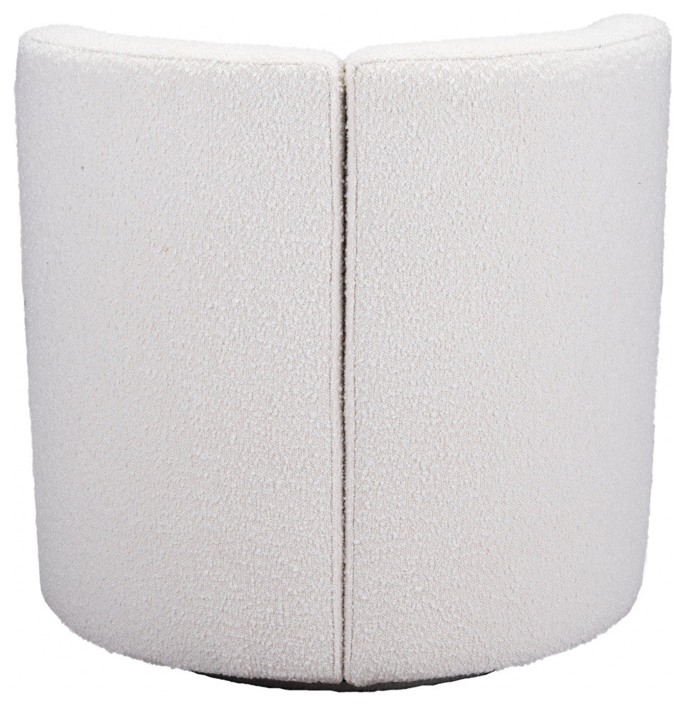 White Plush Accent Chair