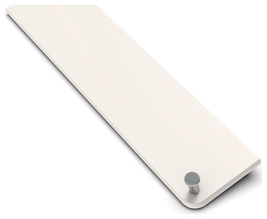 TileWare Boundless Rectangular Shelf Bone Shower Bathroom, Polished Chrome Hook
