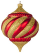 300Mm 12" Red And Gold Onion Ornament, Traditional Collection