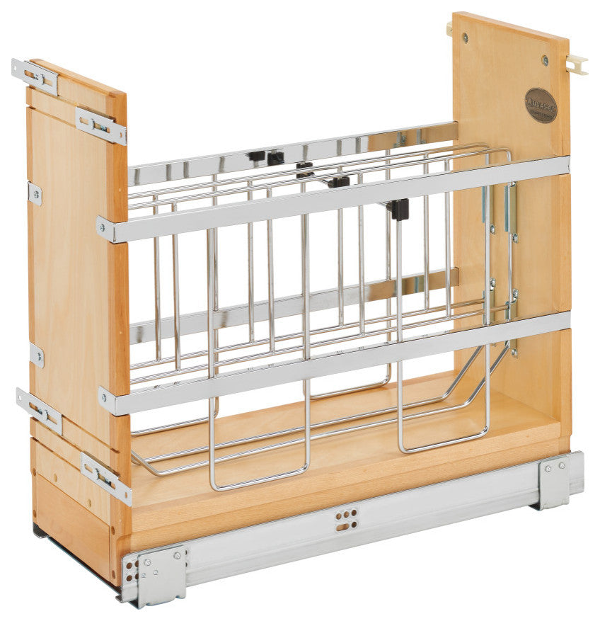 Wood Bakeware Pull Out Organizer With Soft Close, 8.75"