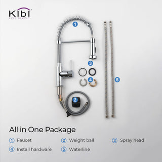 Aurora Single Handle Pull Down Kitchen Faucet, Chrome, W/O Soap Dispenser