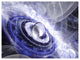 Beautiful Blue Flying Saucer, Floral Canvas Art Print, 40"x30"