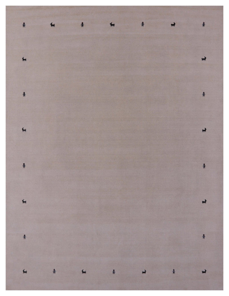 9' 0" X 12' 0" Persian Gabbeh Handmade Wool Rug - Q15242