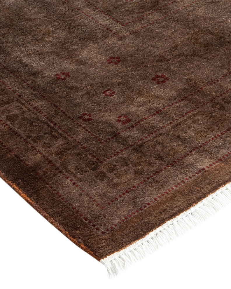 Fine Vibrance, One-of-a-Kind Hand-Knotted Area Rug Brown, 9' 1" x 12' 3"