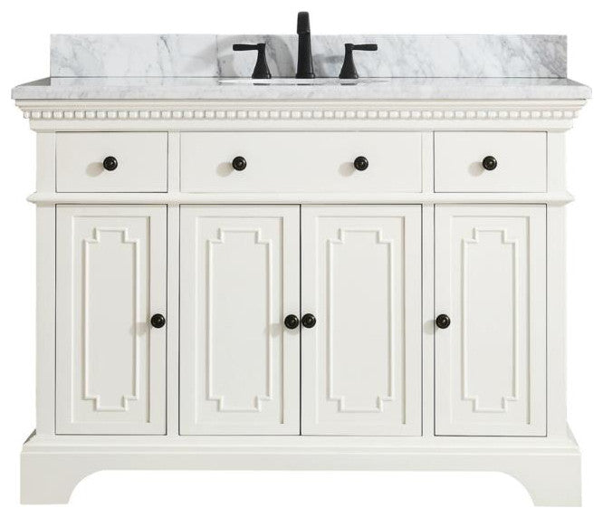 Avanity 49"  Bathroom Vanity Set in French White Finish, HASTINGS-VS48-FW-C