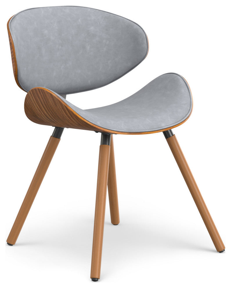 Marana Dining Chair in Stone Grey Vegan Faux Leather