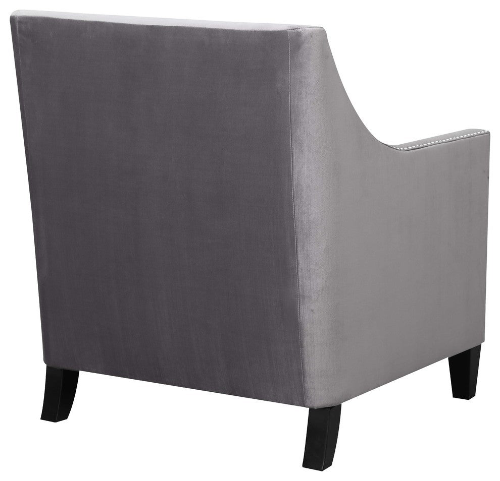 Teagan Accent Chair, Gun Metal