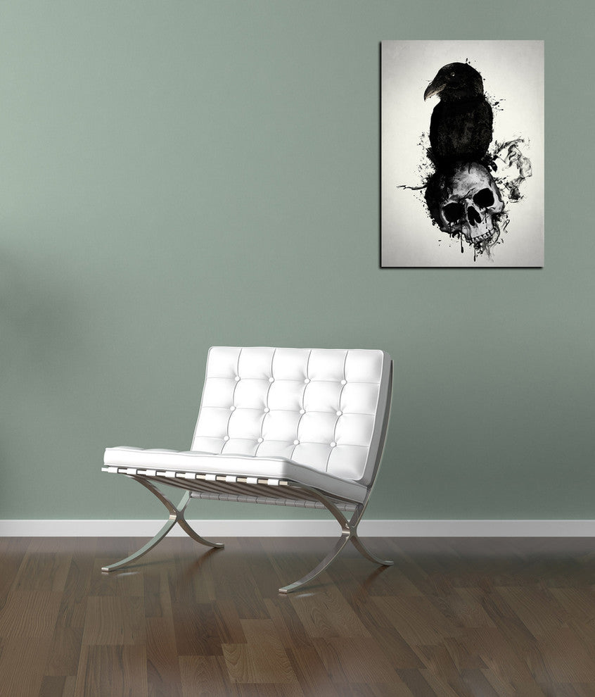 Cortesi Home "Raven and Skull" by Nicklas Gustafsson, Giclee Canvas, 12"x16"
