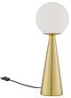 Table Lamp, White Gold, Glass, Modern, Mid Century Cafe Bistro Hospitality