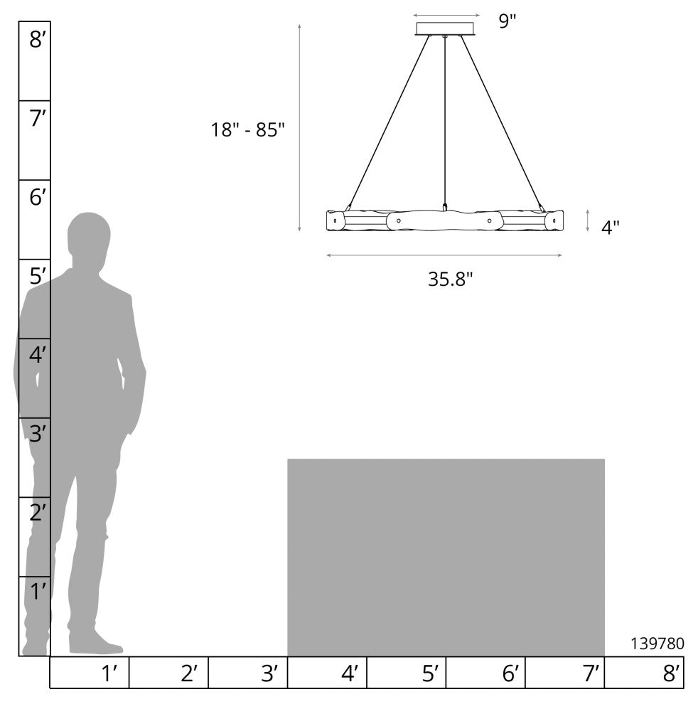 Solstice LED Pendant, Natural Iron