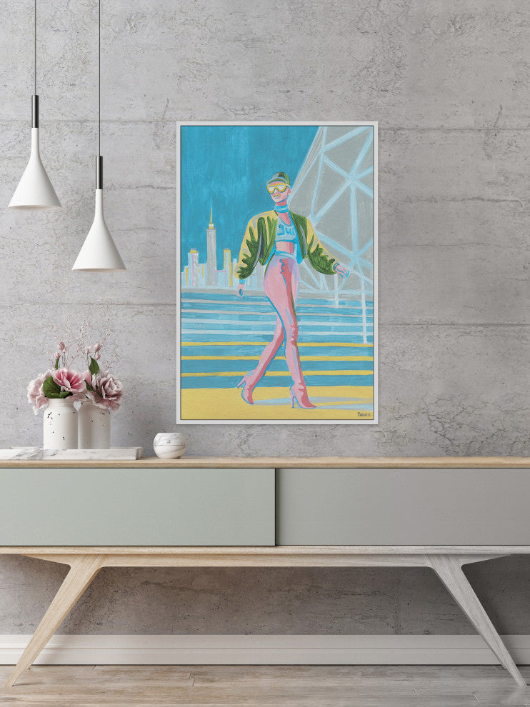 "Pop of Colors" Floater Framed Painting Print on Canvas, 40"x60"
