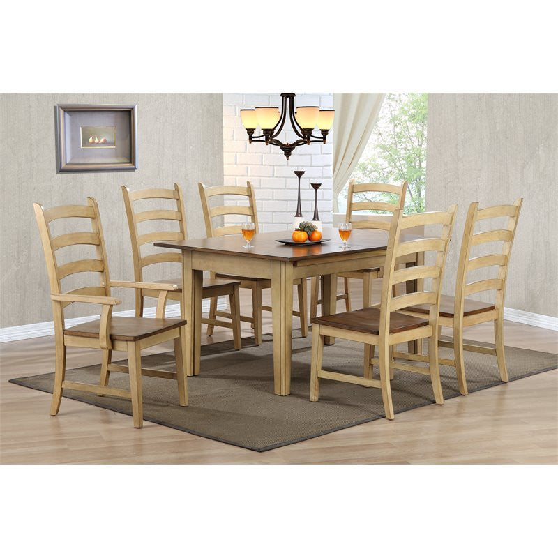 Sunset Trading Brook 7-Piece 134" Rectangular Extendable Dining Set, Seats 12