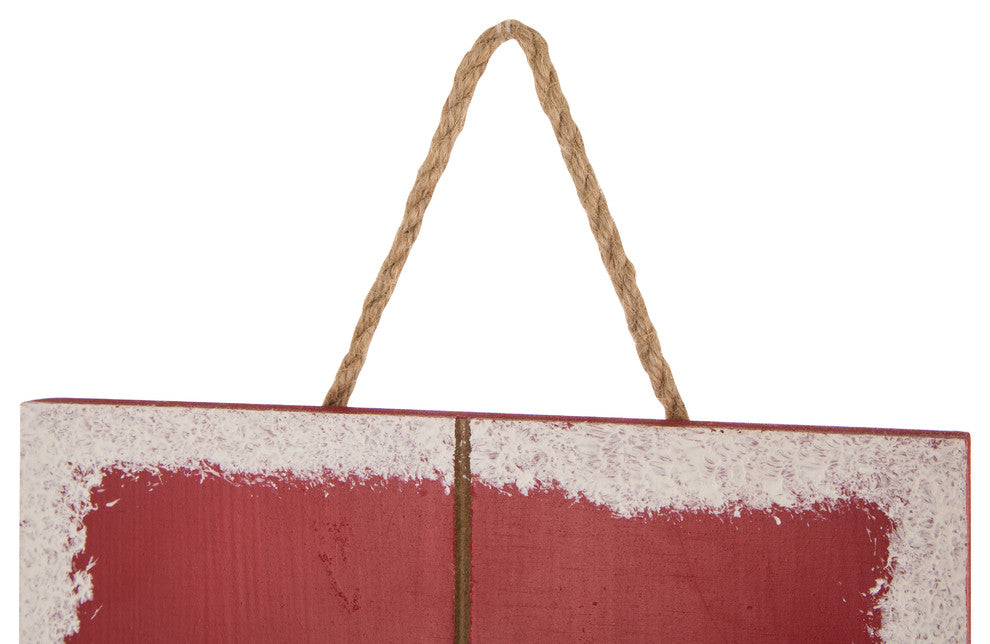 42" Christmas Wooden Santa Porch Sign, BELIEVE