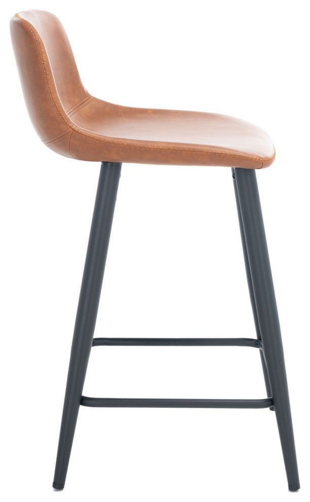 Safavieh Asena Counter Stool, Cigar/Black
