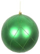 Vickerman N170604D 4" Green Matte And Glitter Swirl Ball Ornament, 4 Per Box