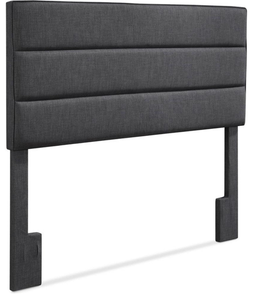 Serta Palisades Queen Upholstered Headboard in Charcoal Gray
