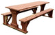 Cedar Log Outdoor Panel Picnic Table, Red Cedar, 5 Foot