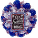 Let Freedom Ring Chalkboard Decor Patriotic  Deco Mesh Wreath