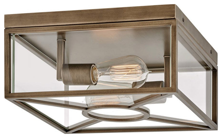 Hinkley Brixton Small Flush Mount, Burnished Bronze