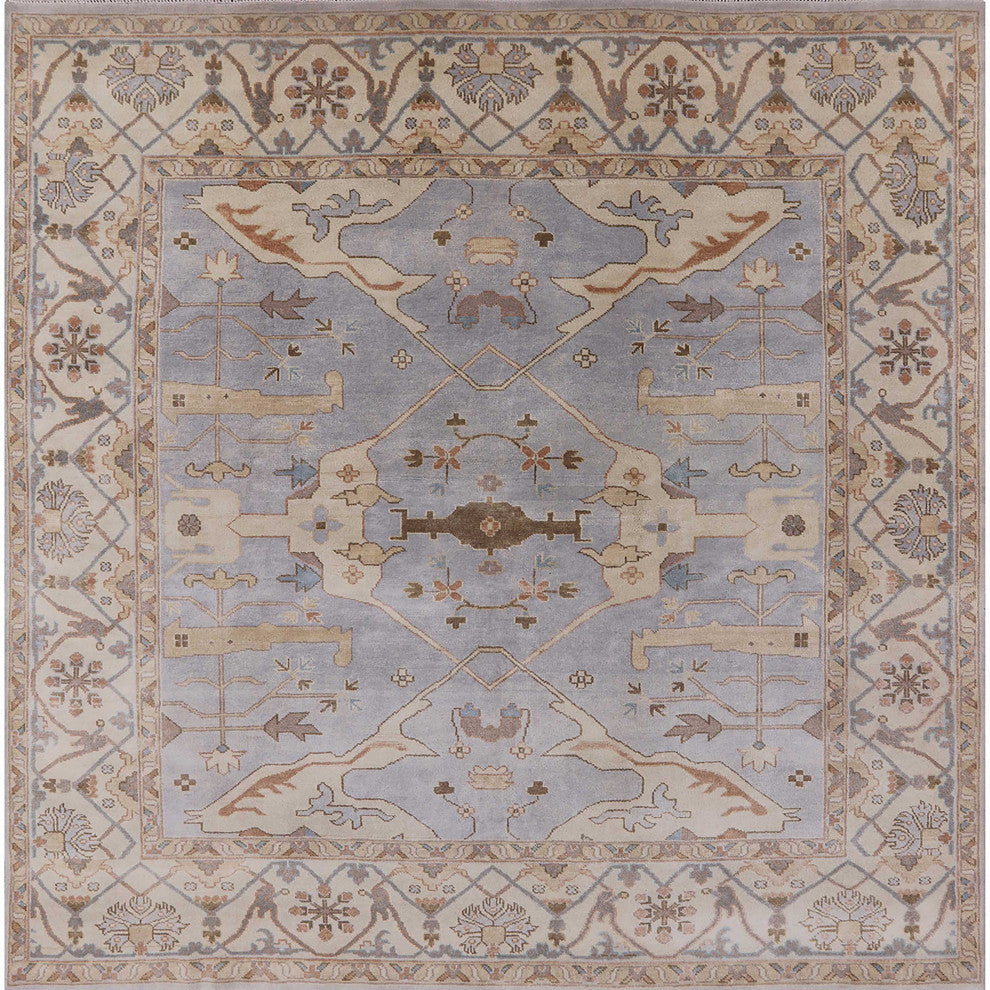 Ahgly Company Indoor Square Mid-Century Modern Area Rugs, 7' Square