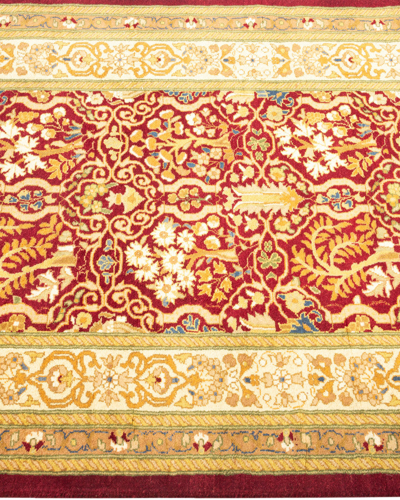 Mogul, One-of-a-Kind Hand-Knotted Area Rug Red, 2'9"x12'2"