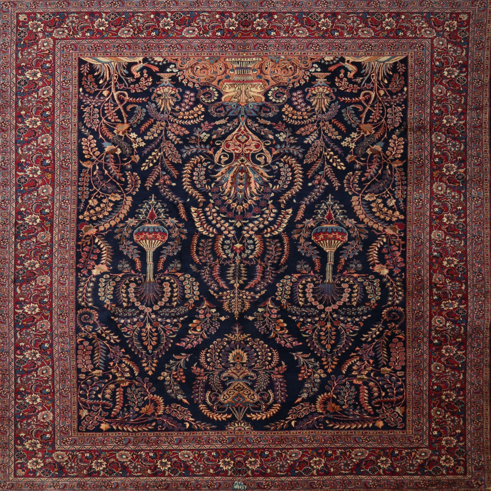 Ahgly Company Indoor Square Traditional Area Rugs, 4' Square