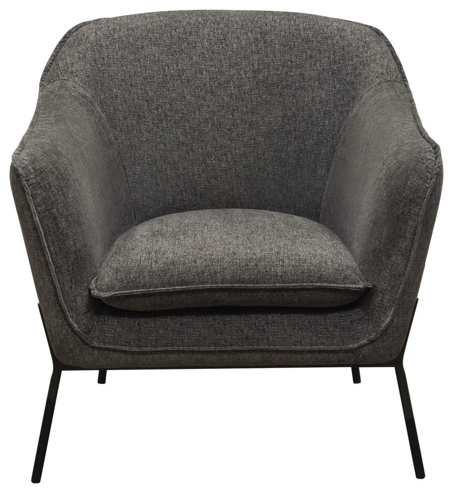 Status Accent Chair, Gray Fabric