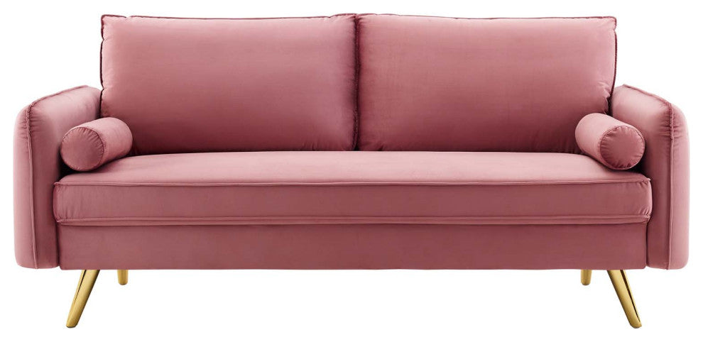Revive Performance Velvet Sofa - Dusty Rose