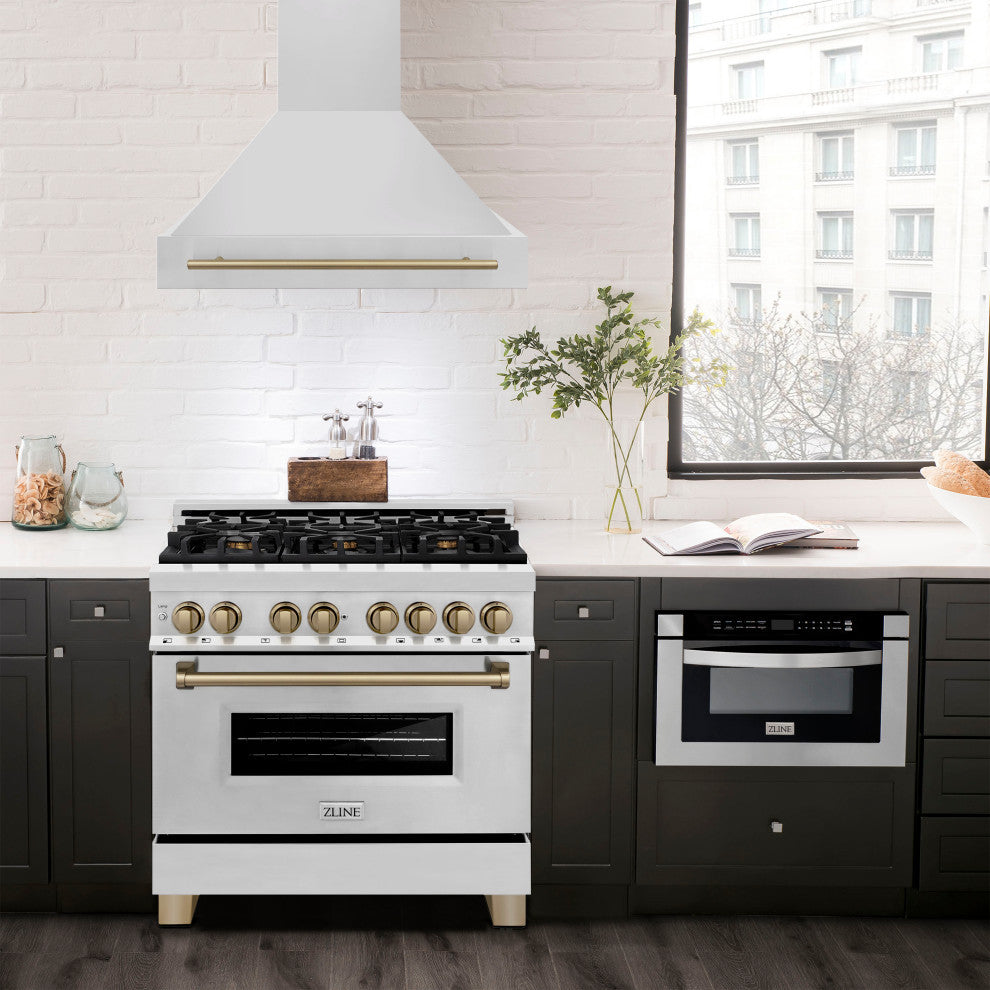 ZLINE 36" Stainless Steel Hood With Stainless Steel Shell, 8654STZ-36-CB