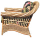 Maui Twist Arm Chair in Natural, Aqua Fabric