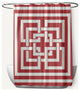 Greek New Key Ligonberry Red 70" w x 73" h Shower Curtain