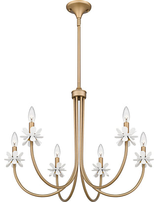 Quoizel REY5030 Remy 6 Light 30"W Taper Candle Style Chandelier - Bronze Gold