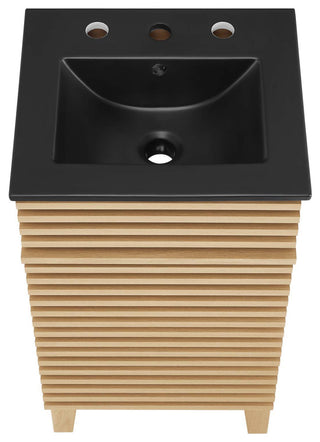 Render 18" Bathroom Vanity, Oak Black