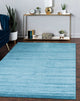 Blue Urban Handmade Wool and Viscose Rug, 10' X 14'