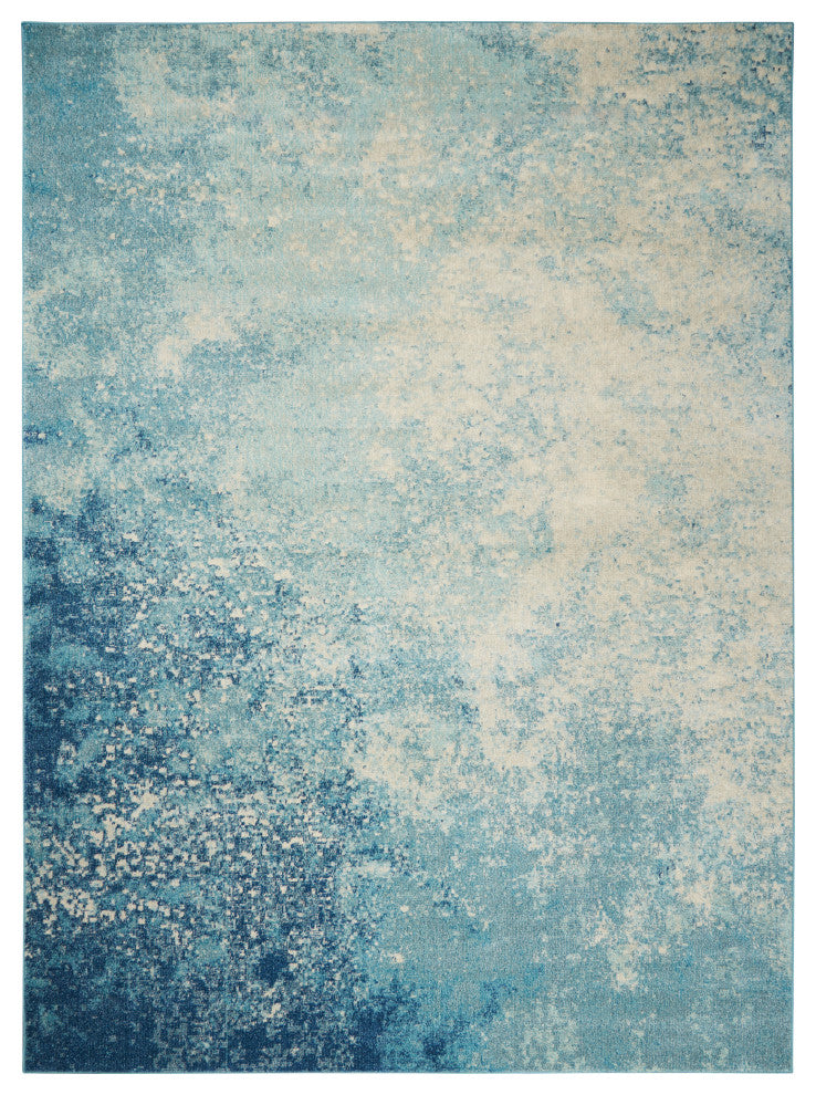 Nourison Passion 9' x 12' Navy Light Blue Modern Indoor Area Rug
