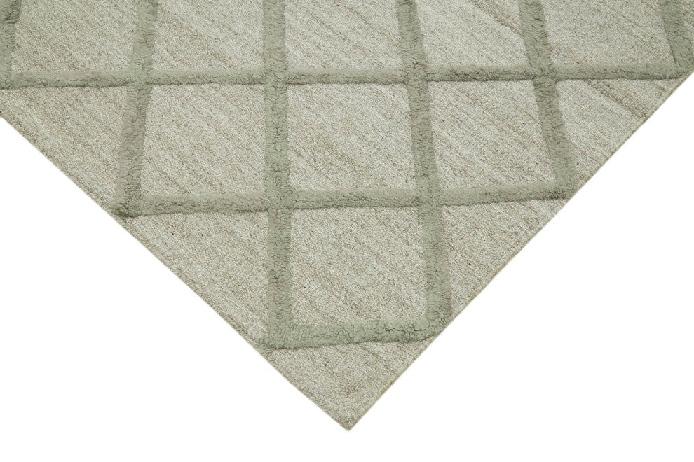 Rug N Carpet - Hand-knotted Modern Design 9' 0'' x 12' 0'' Wool Unique Kilim Rug