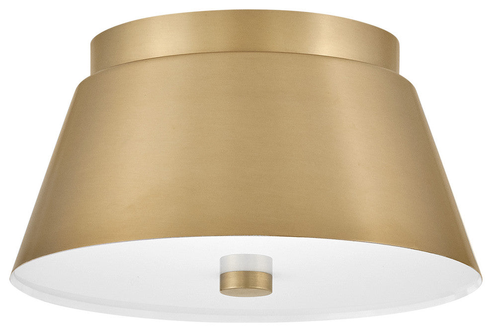 Lark 83511 Tess 2 Light 11"W Flush Mount Ceiling Fixture - Lacquered Brass
