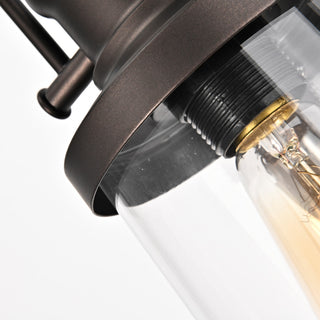 CHLOE Lighting Derrick Transitional 1Light Rubbed Bronze Outdoor Wall Sconce 14"