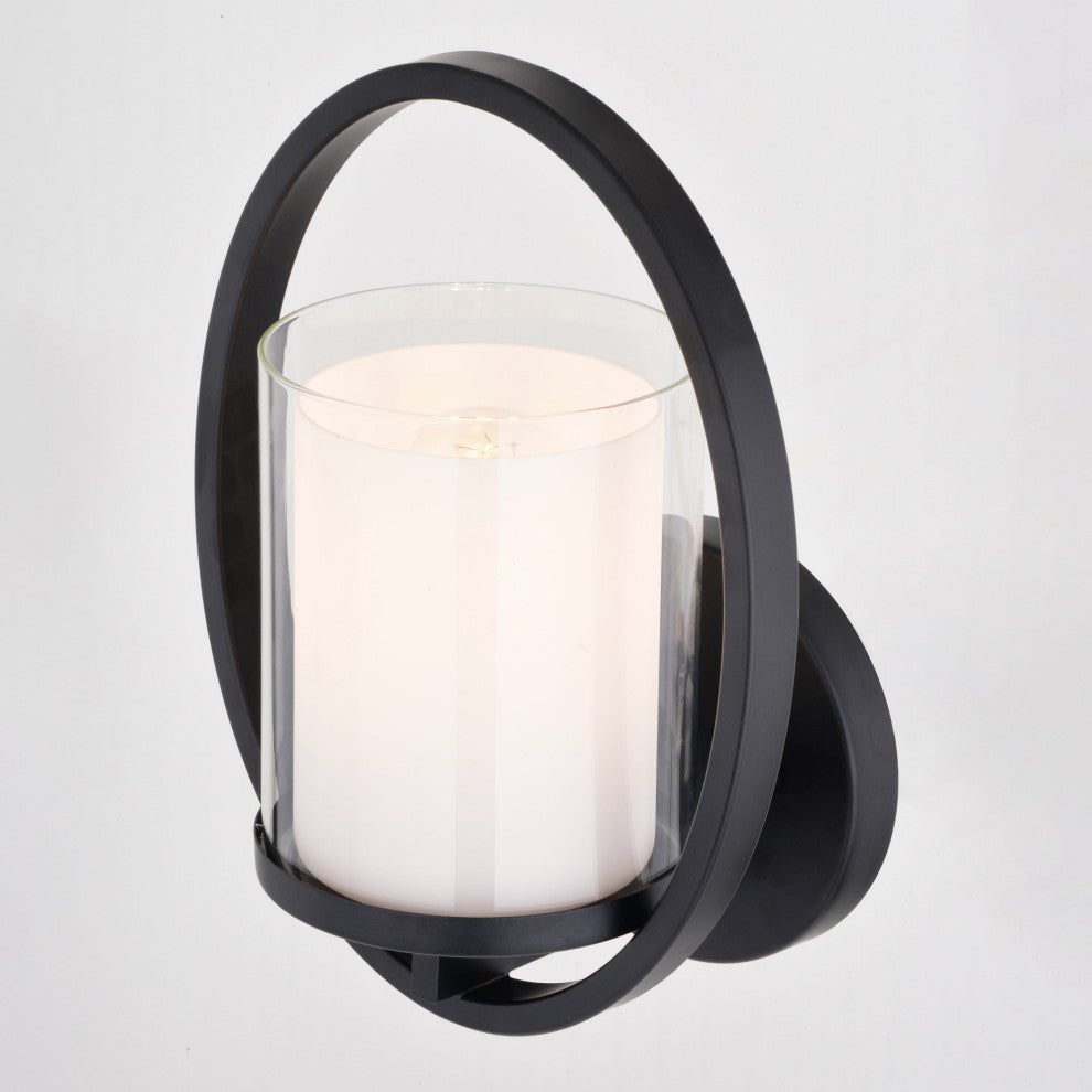 Vaxcel Lighting W0466 11" Tall Outdoor Wall Sconce - Black