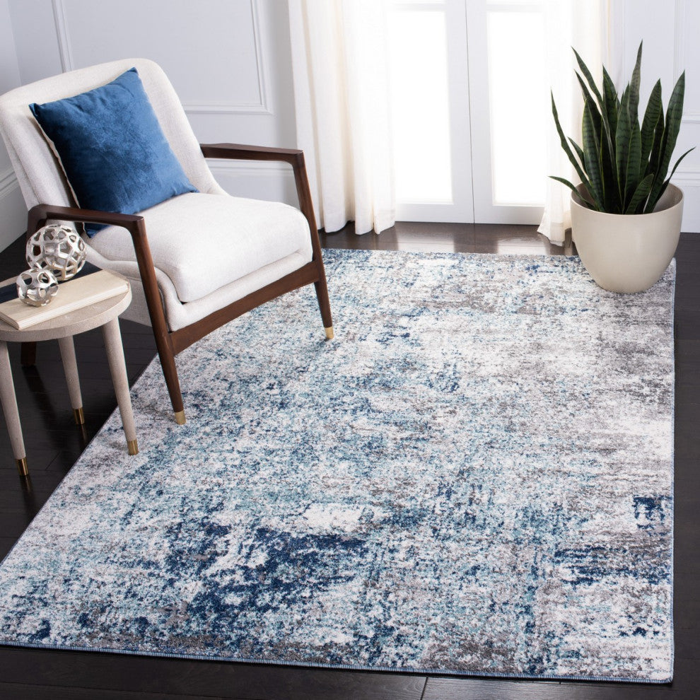 Safavieh Aston Area Rug, ASN705, Light Blue and Gray, 10'x14'