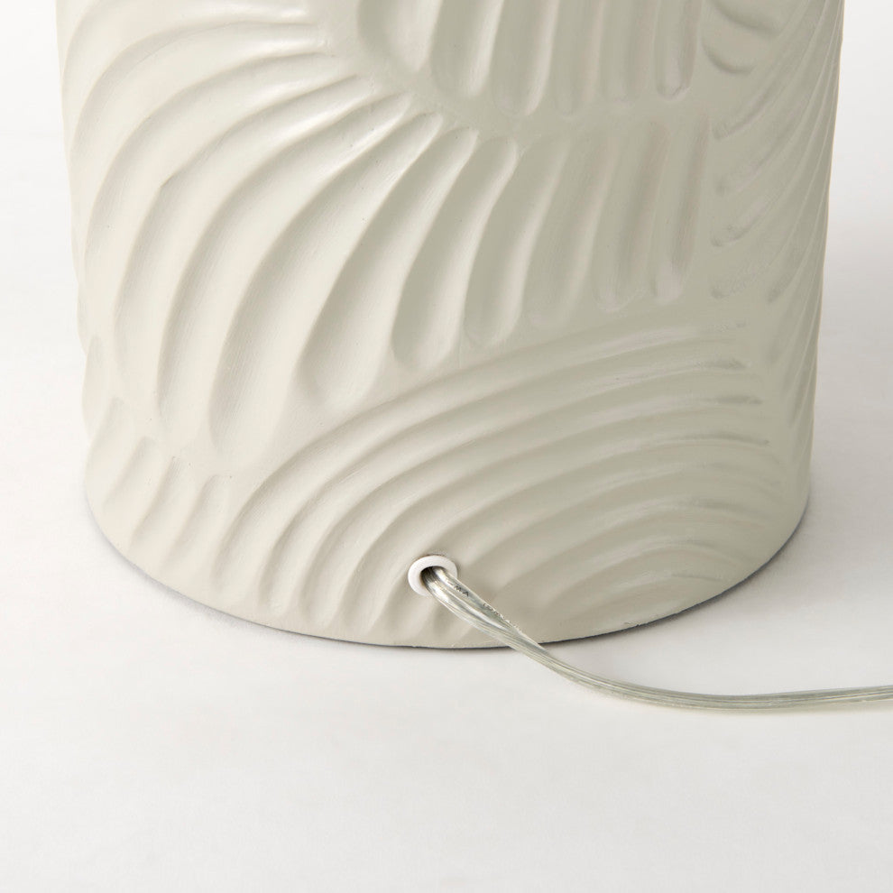 Quinn 19.0Lx19.0Wx24.6H Beige Base With Navy Fabric Shade Table Lamp