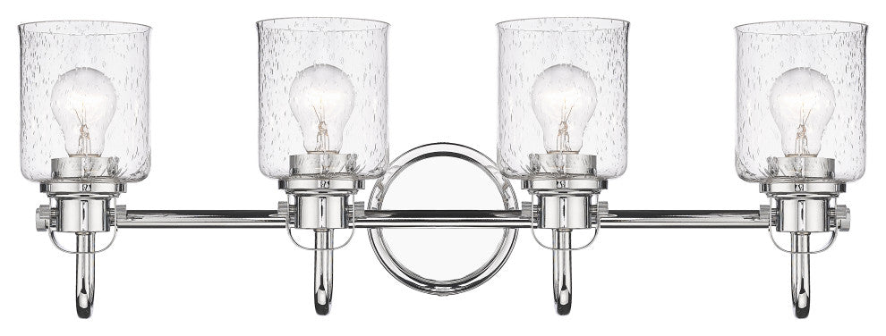 Zlite 340-4V-CH 4-Light Vanity, Clear Seeded
